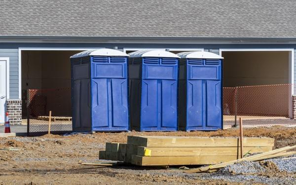 the porta potty can be moved around on the work site as needed